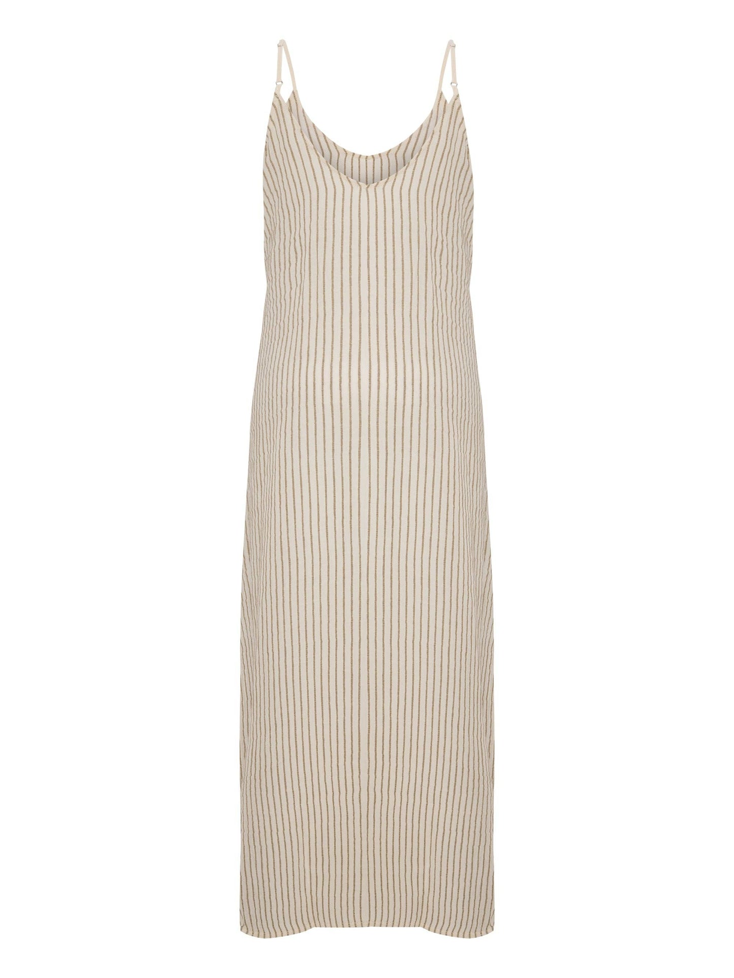 Yaz Dress - Khaki Green Stripes