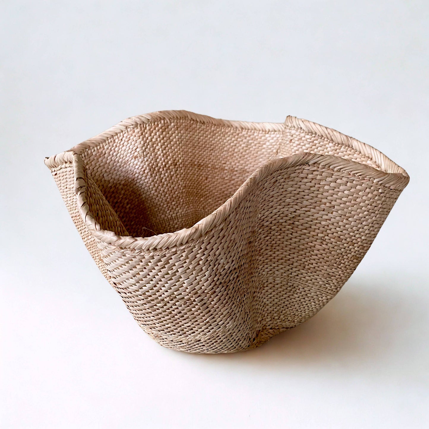 Wavy Palm Leaf Basket
