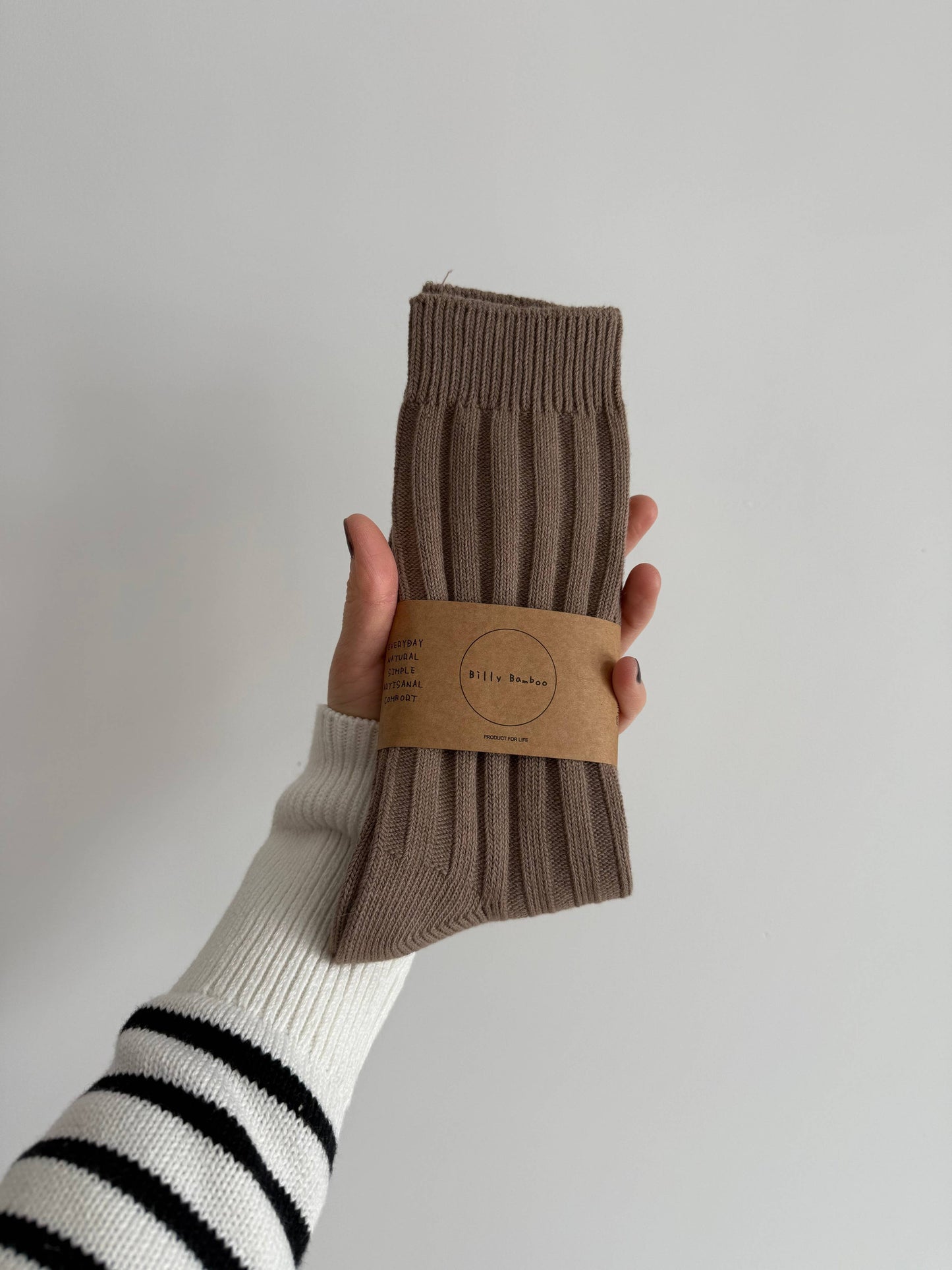 Men's Organic Ribbed Cotton Socks