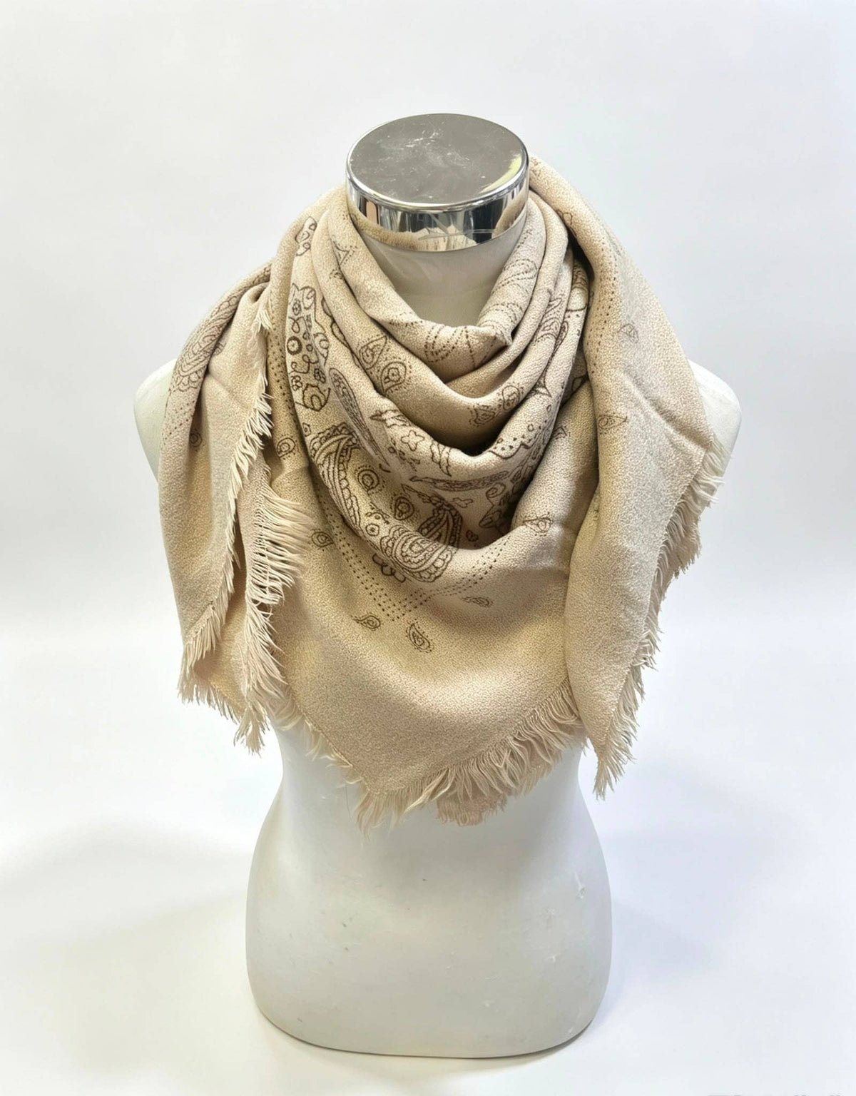 Wool Blend Paisley Scarf