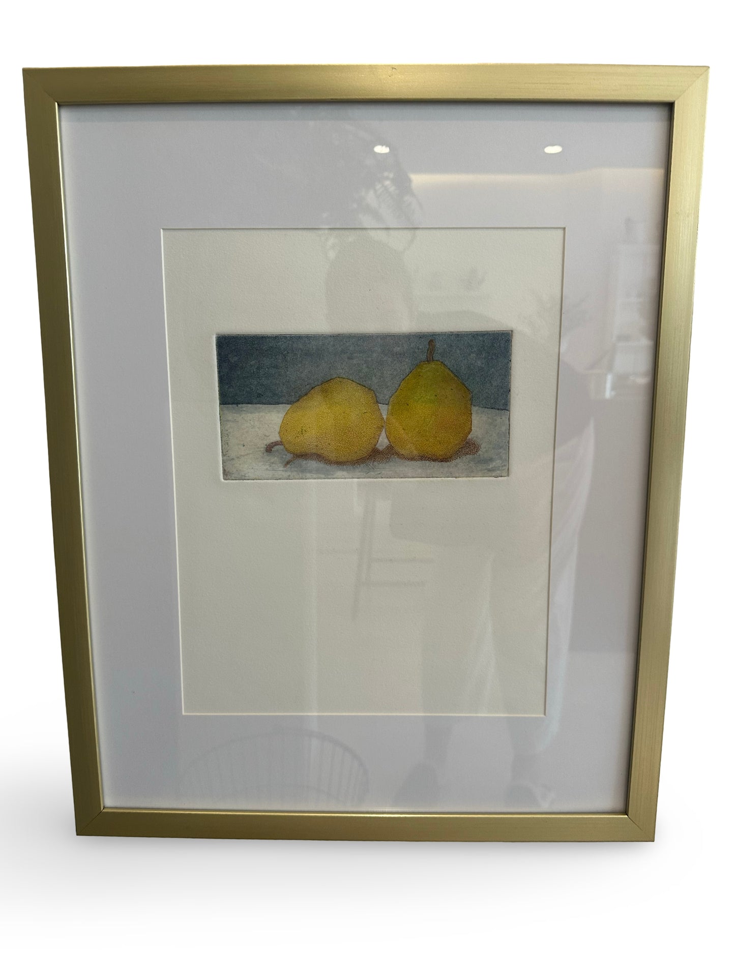 Original Pear Etching by T.E. Peyton