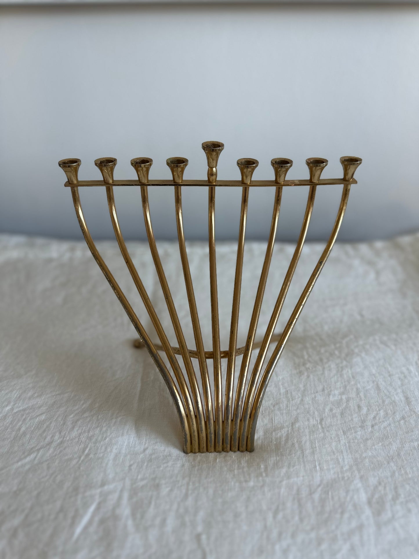 Vintage Gold Plate Menorah