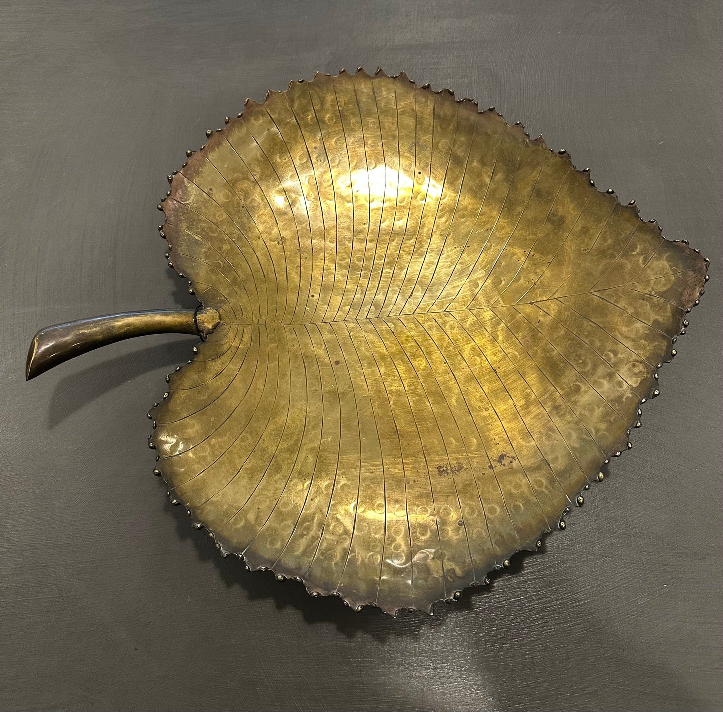 Brass Leaf Platter