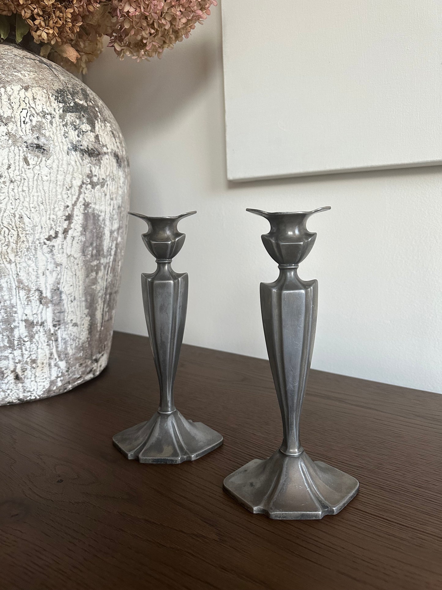 Vintage Sheffield Art Deco Candlesticks
