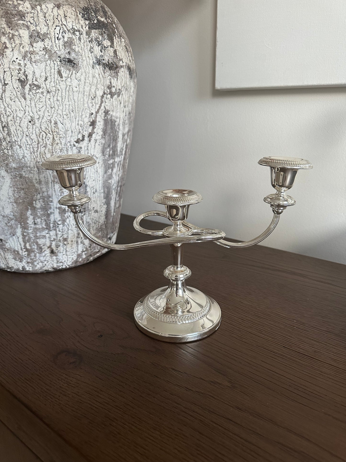 Vintage Silverplate 3-Arm Candelabra