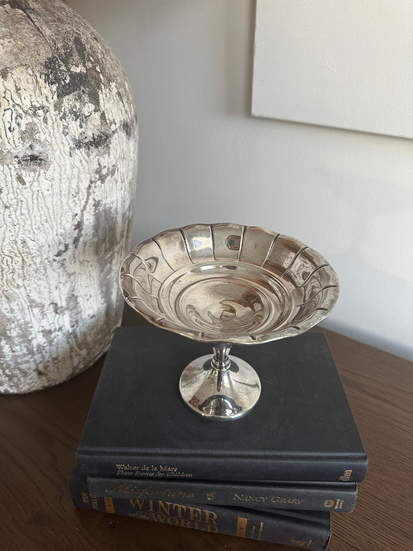 Vintage Silverplate Wavy Pedestal