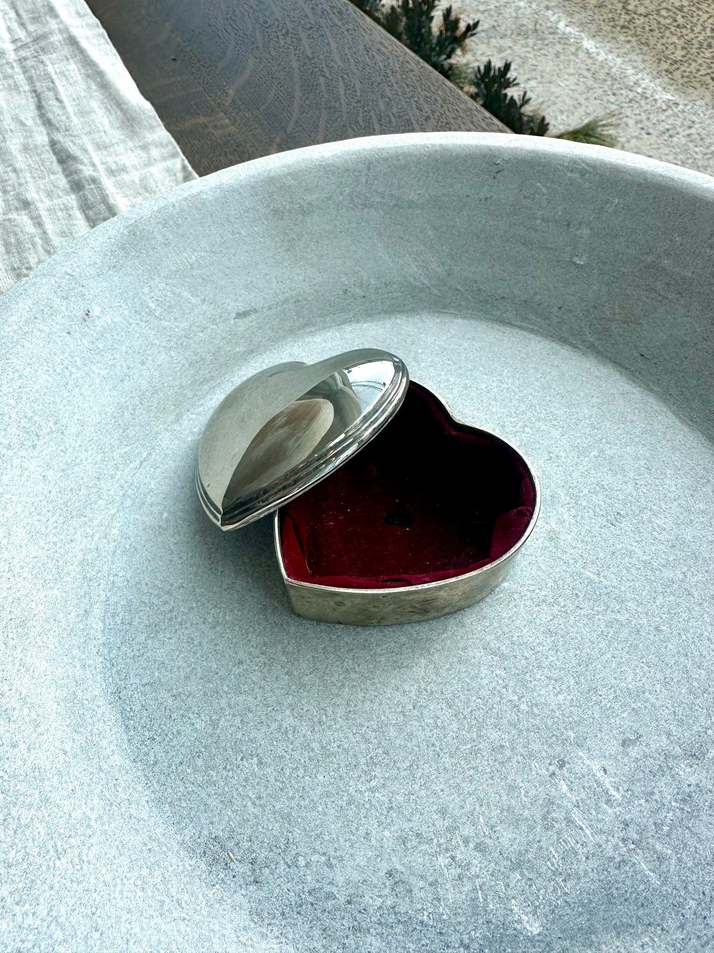 Vintage Silverplate Heart Box