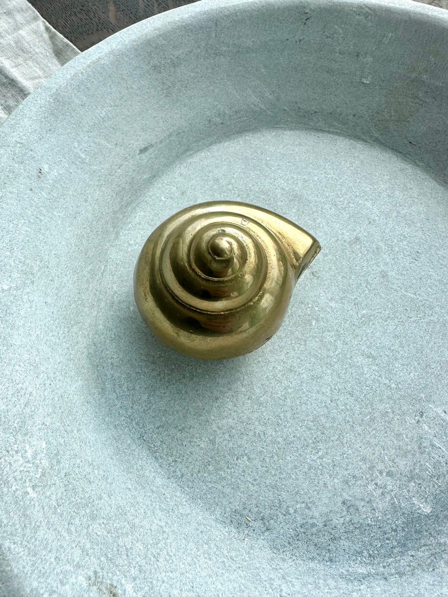 Vintage Brass Shell Box