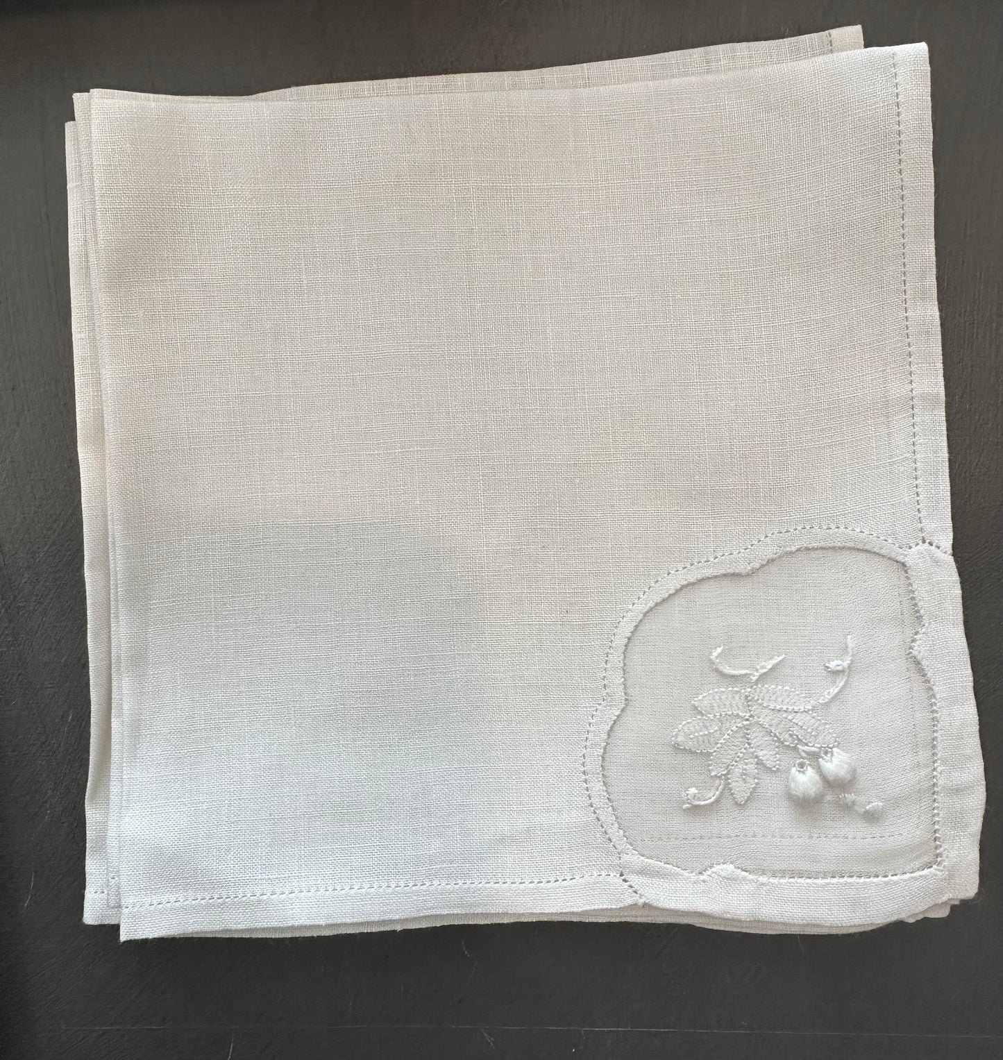 Embroidered Edge Cocktail Napkins