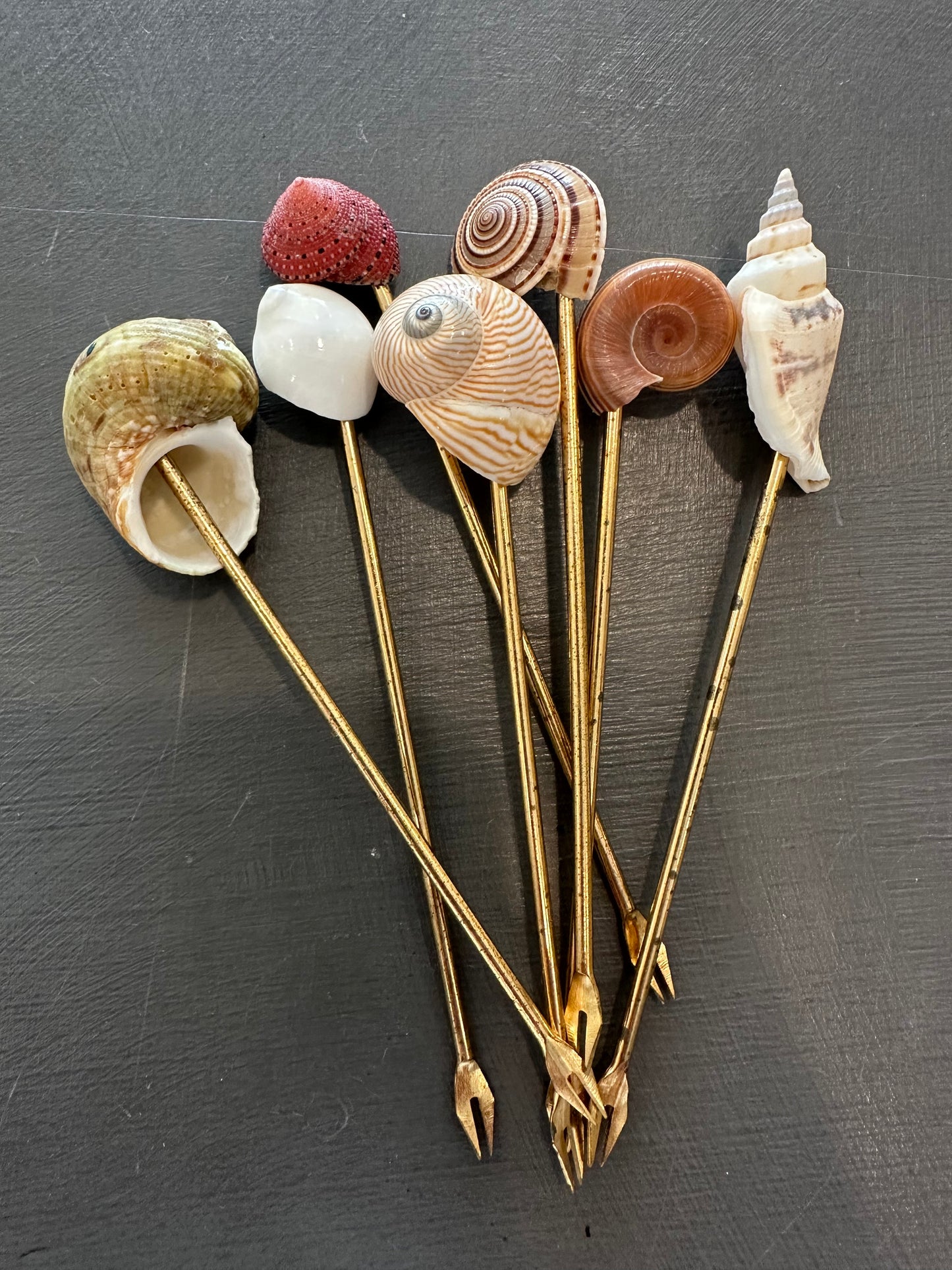 Vintage Shell Cocktail Picks