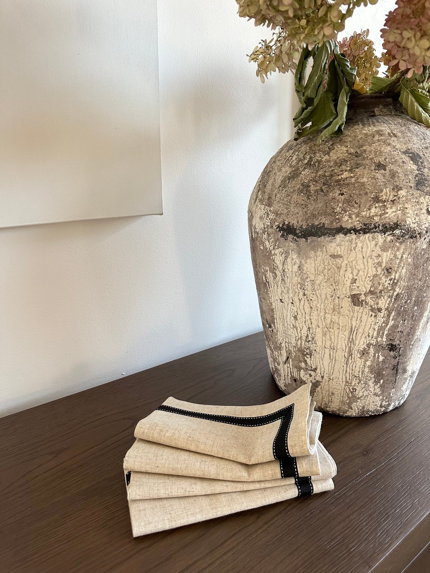 Grosgrain Accent Napkin- set of 4