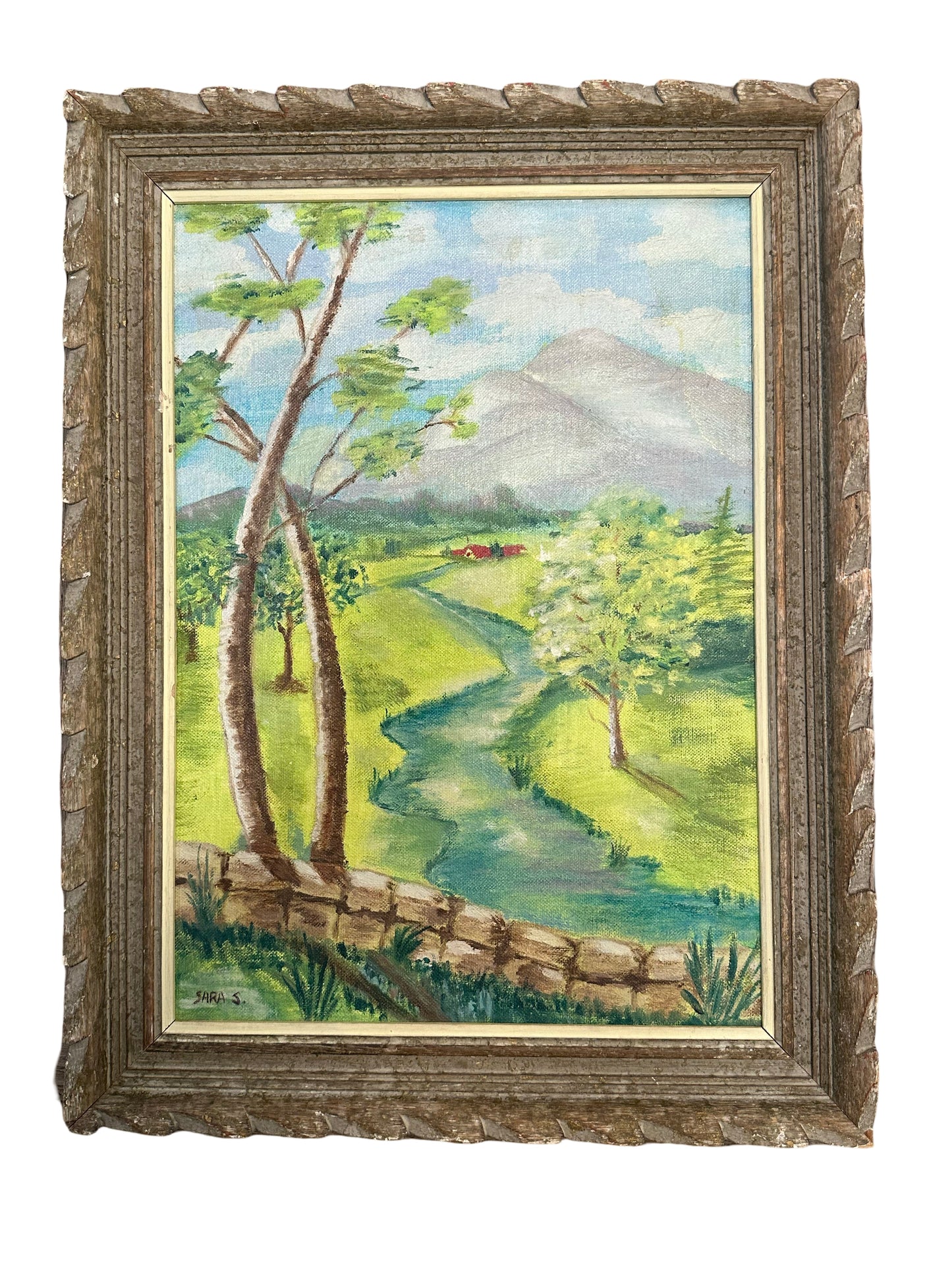 Vintage Frame Original Landscape