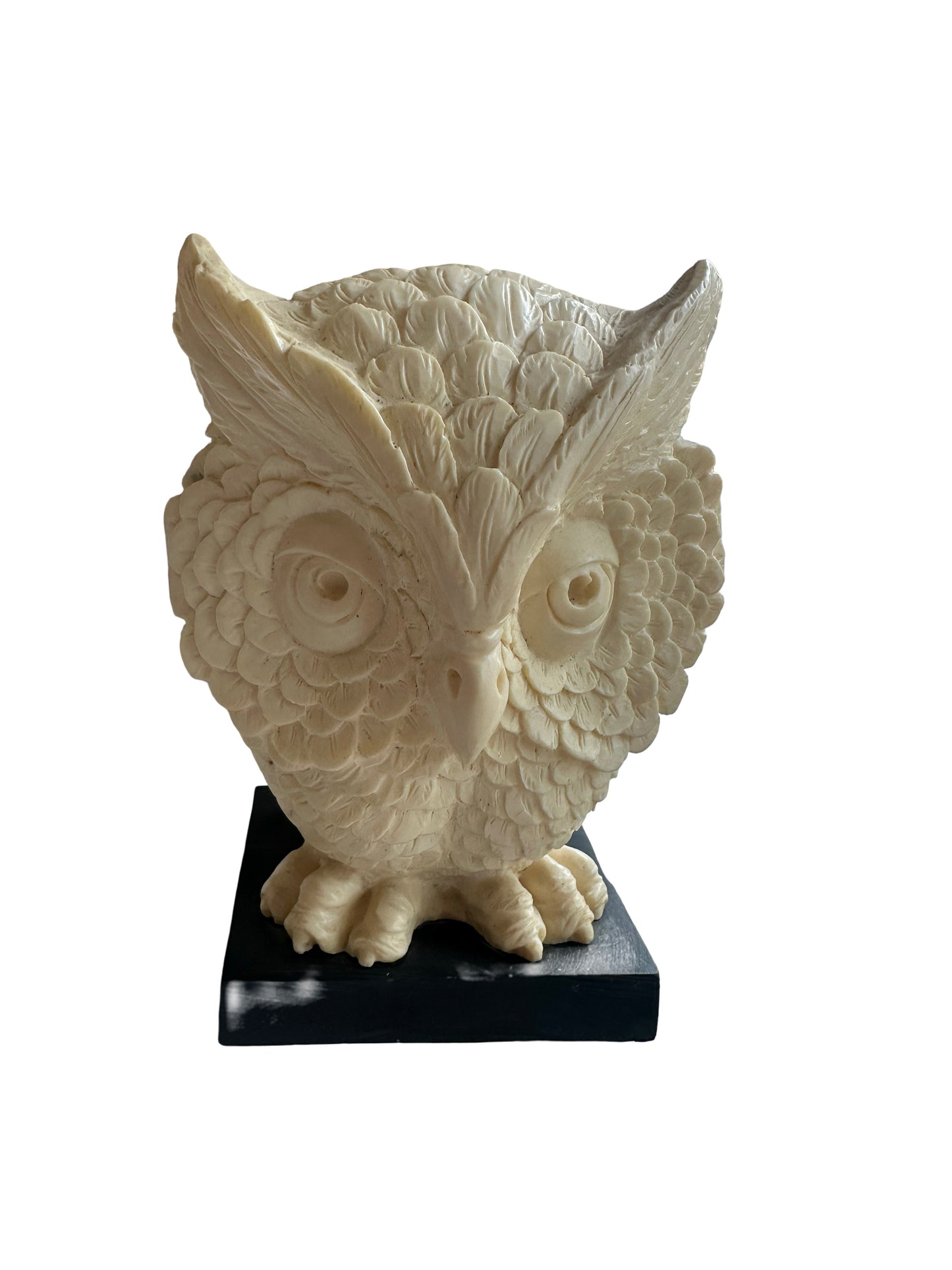 Vintage Hand Carved Owl- Made in Italy