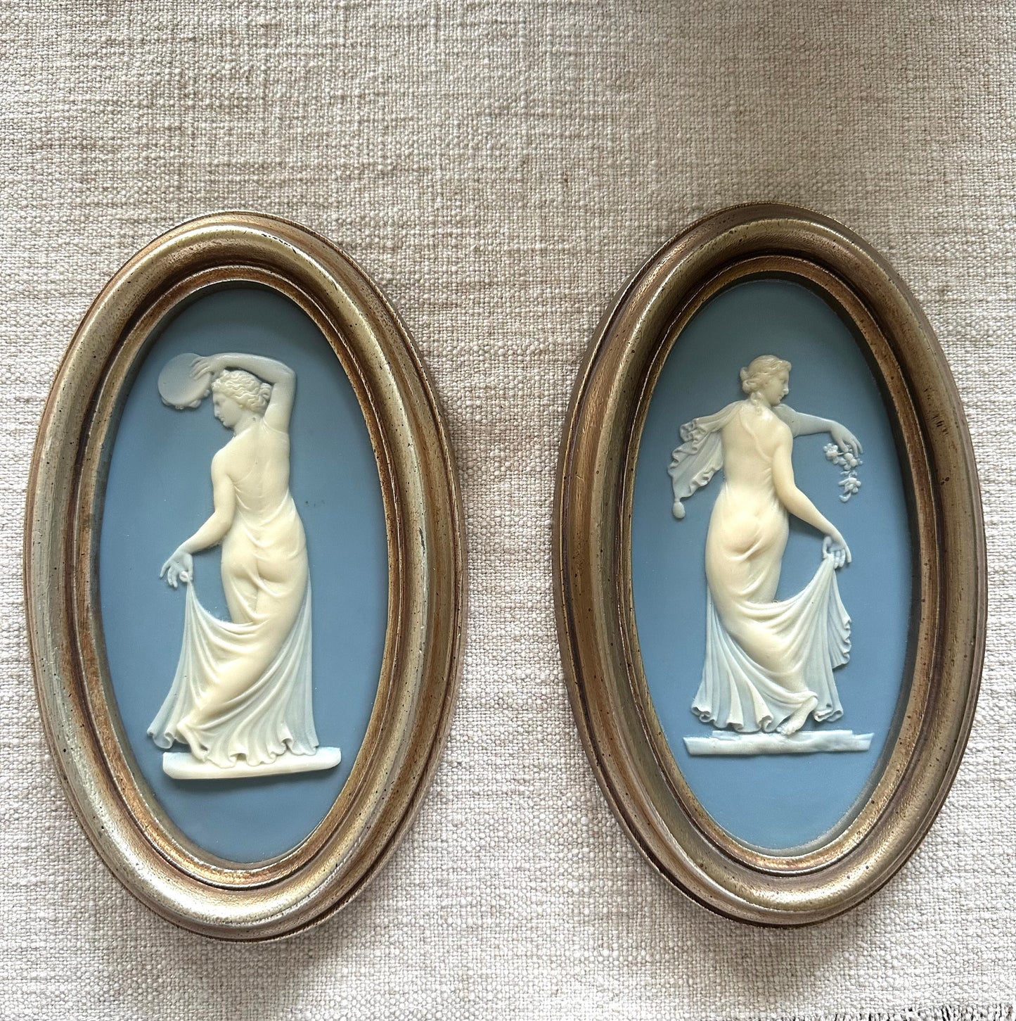 Antique 20th Century Cameo Wall Plaques