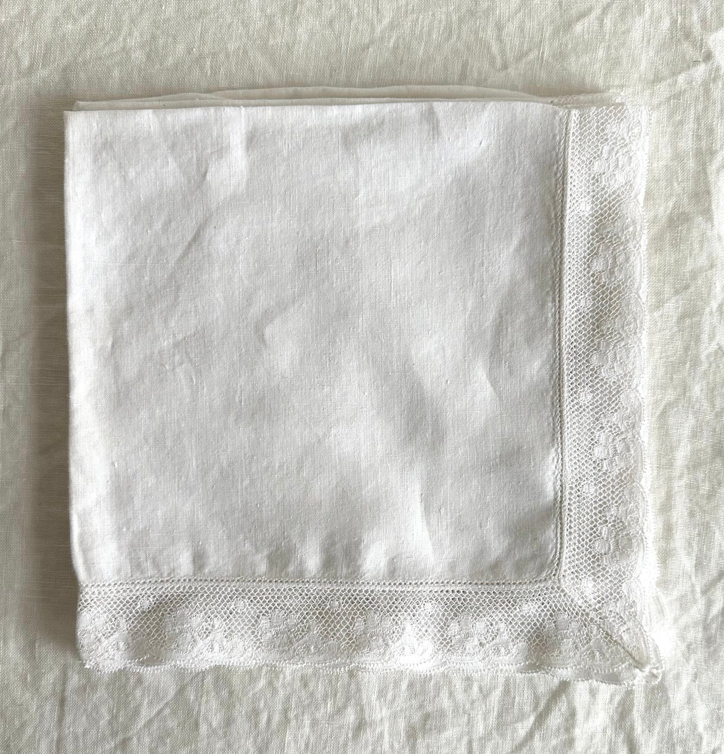 Vintage Cotton Lace Napkins- Set of 8