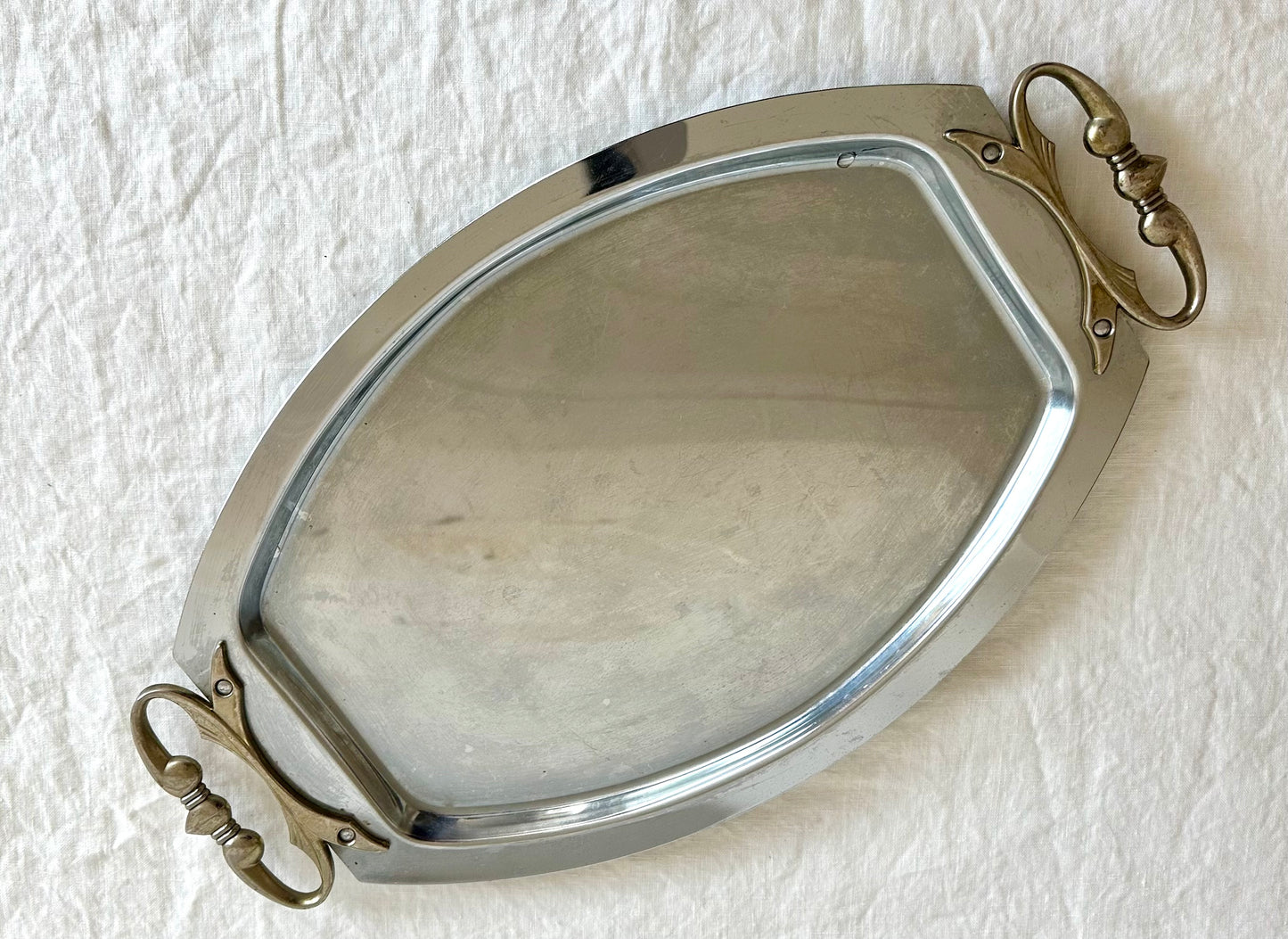 Vintage Chrome Serving Tray