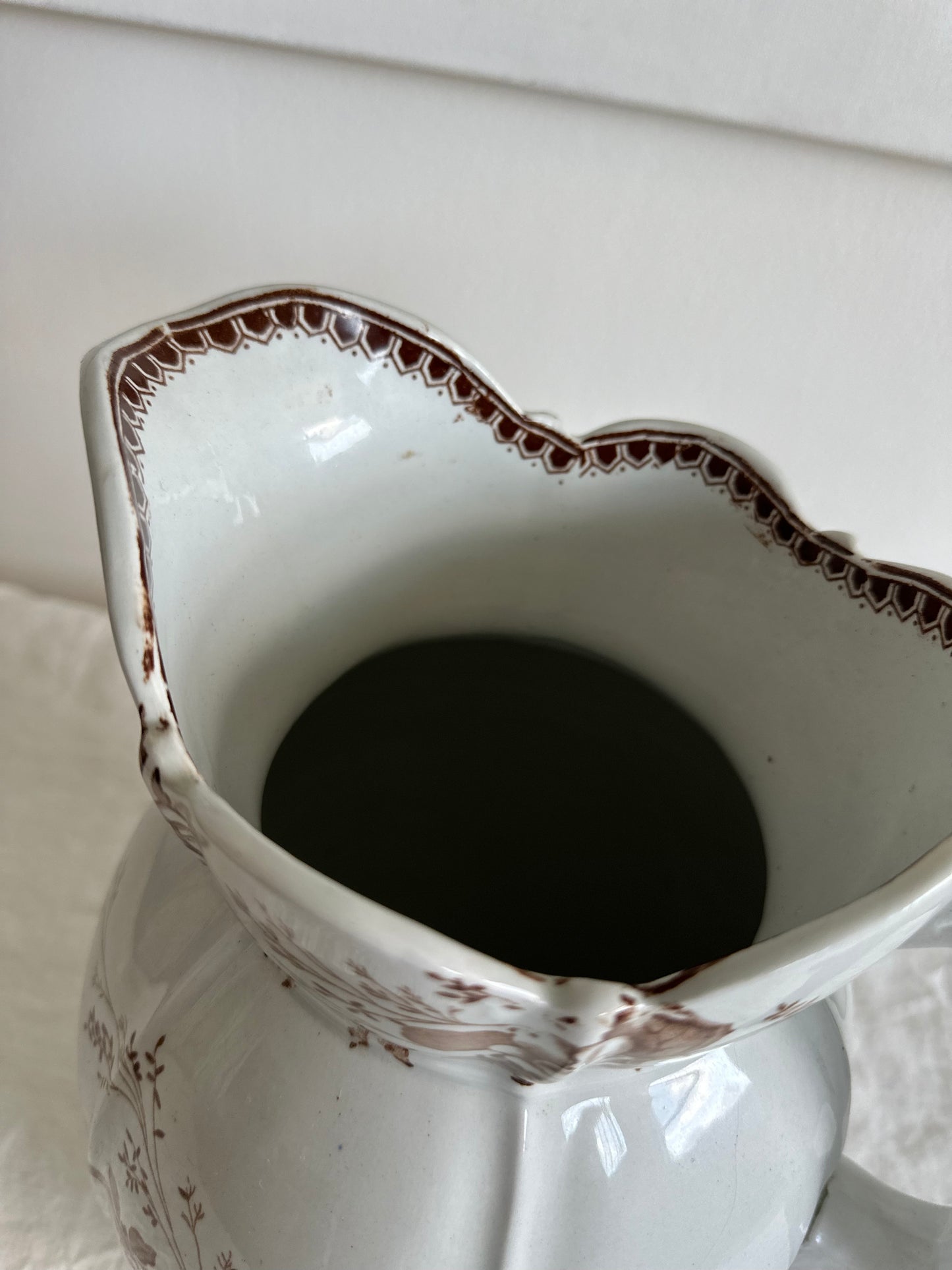 Large English Transferware Pitcher