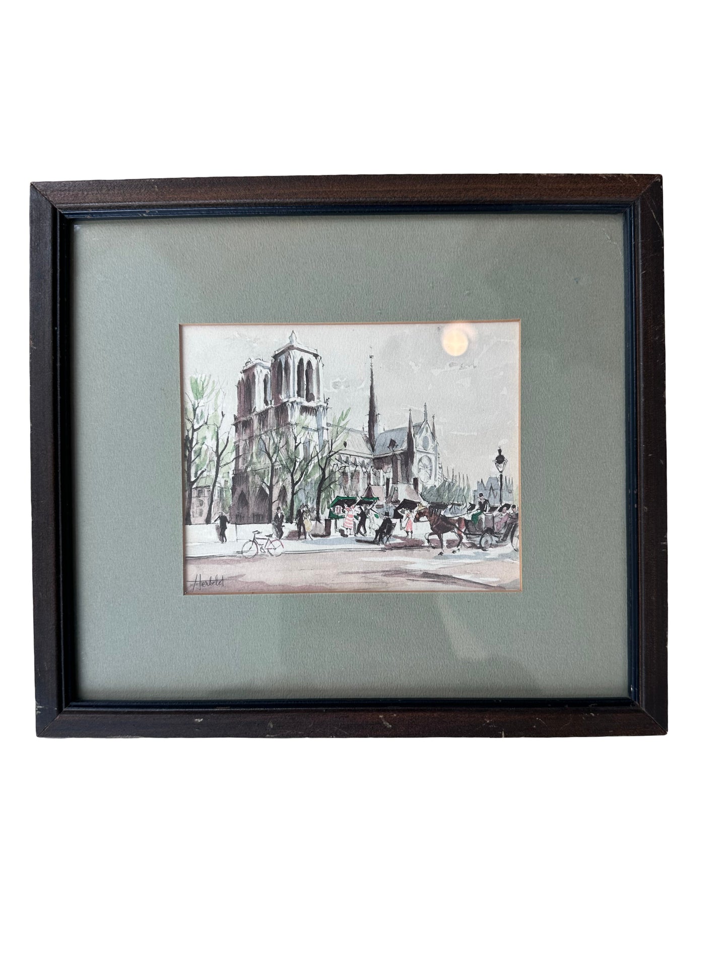 Antique Hand colored Steel engraving