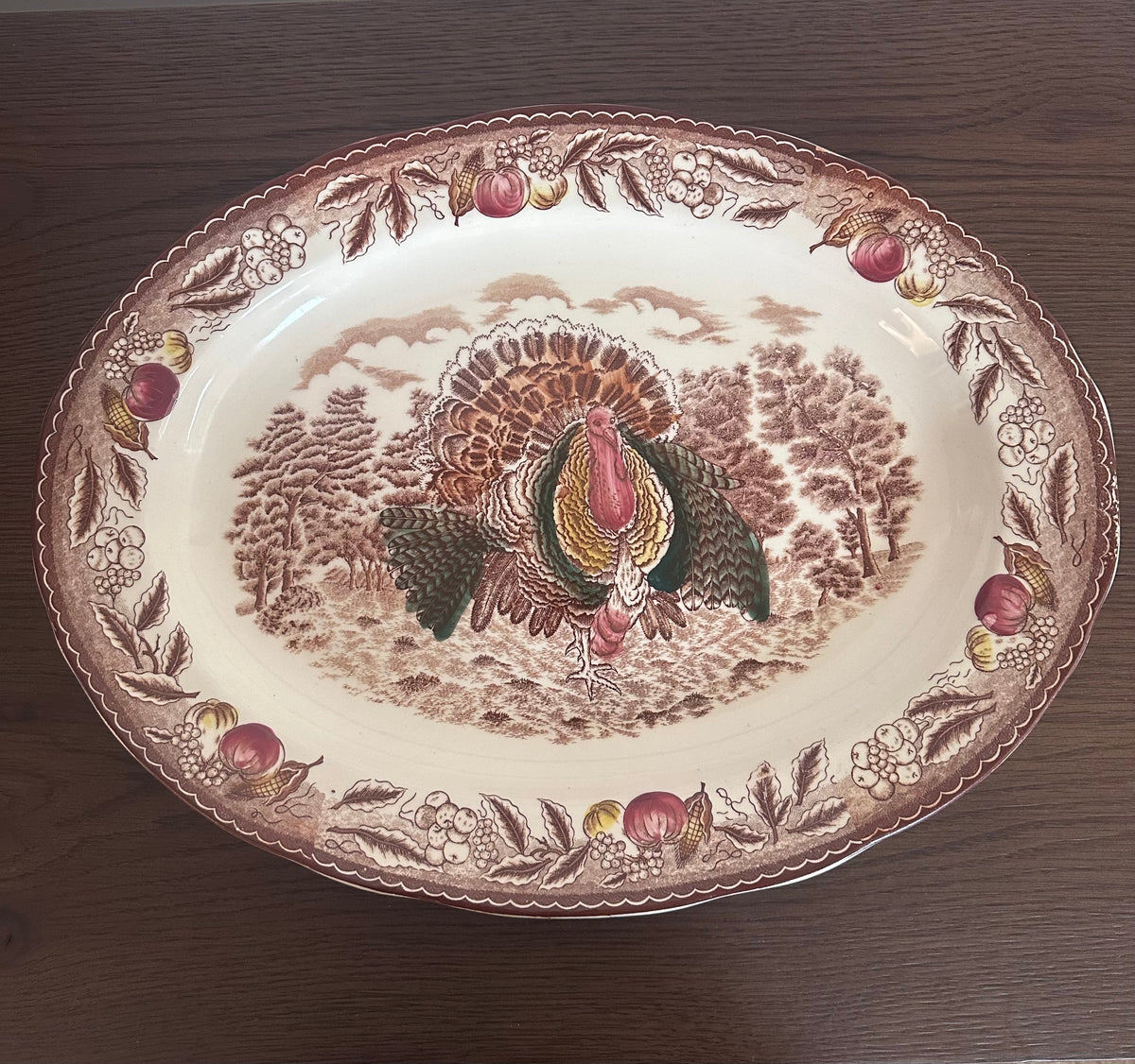 Antique Ironstone Turkey Platter