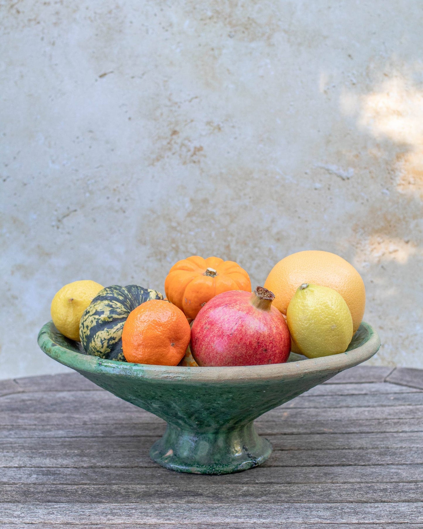 Moroccan Green Pedestal Bowl