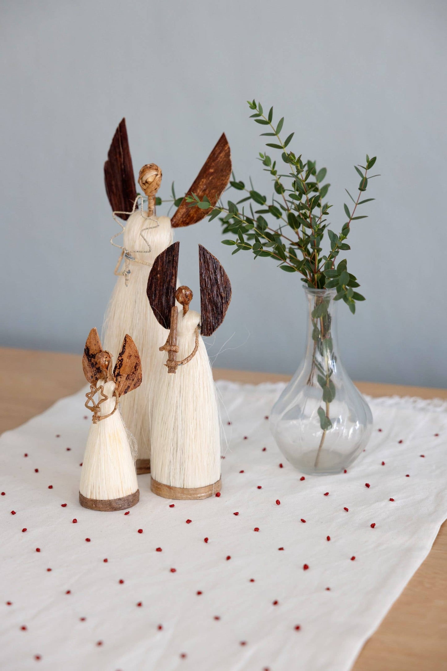 Embroidered Dot Table Runner