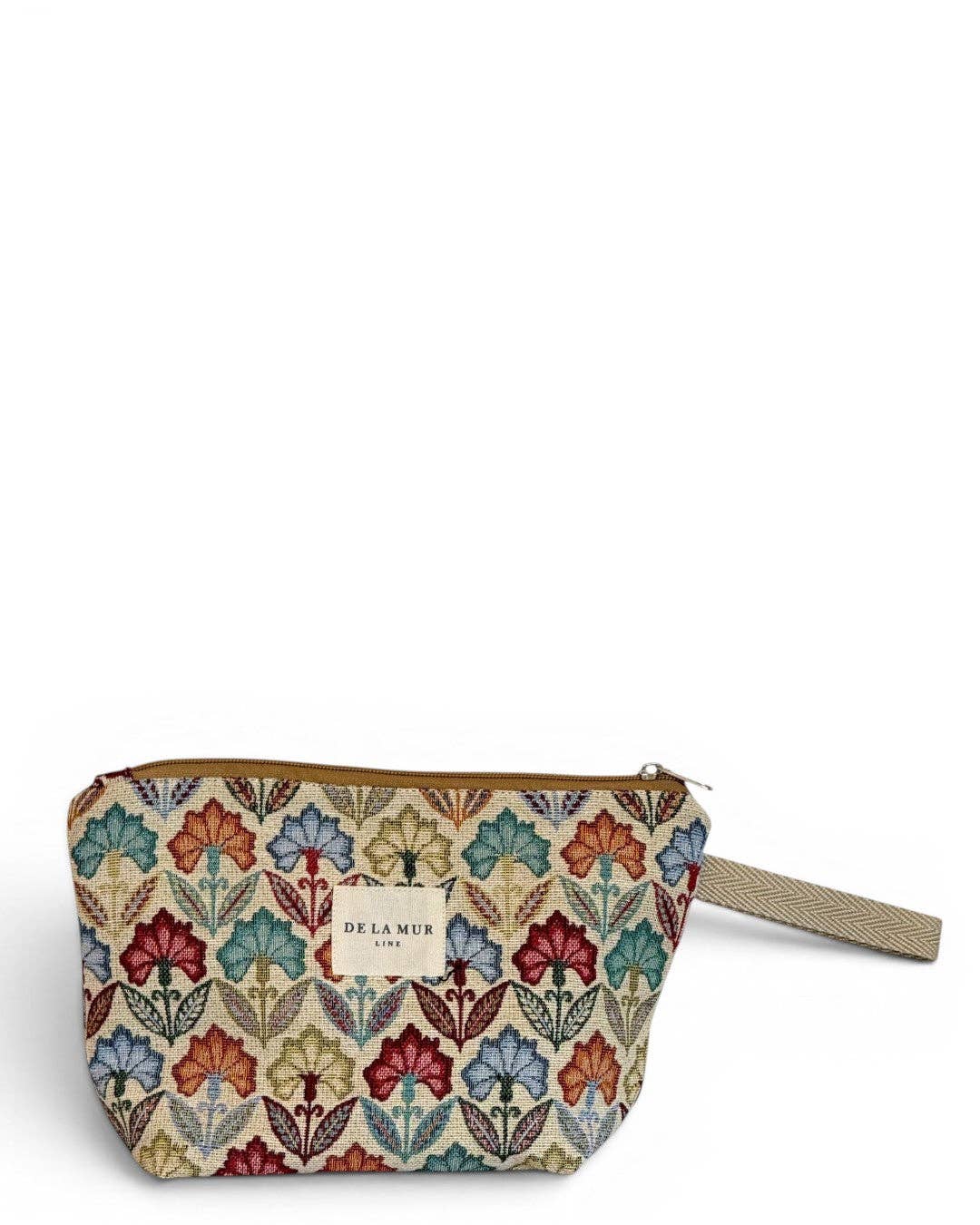 Floral Jacquard Large Makeup Bag – Multicolor (Flora)