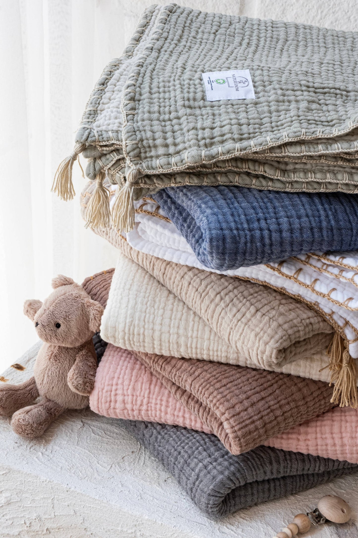 Organic Muslin Baby Blanket – GOTS Certified Cotton Swaddle