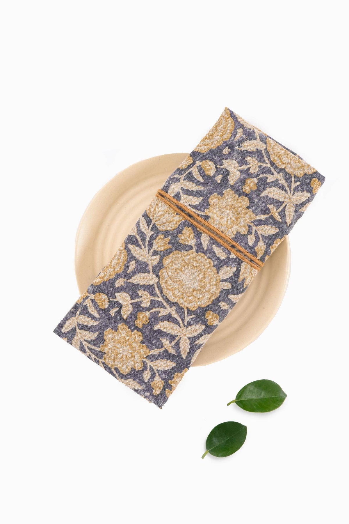 Block Print Floral Napkins- Set of 2
