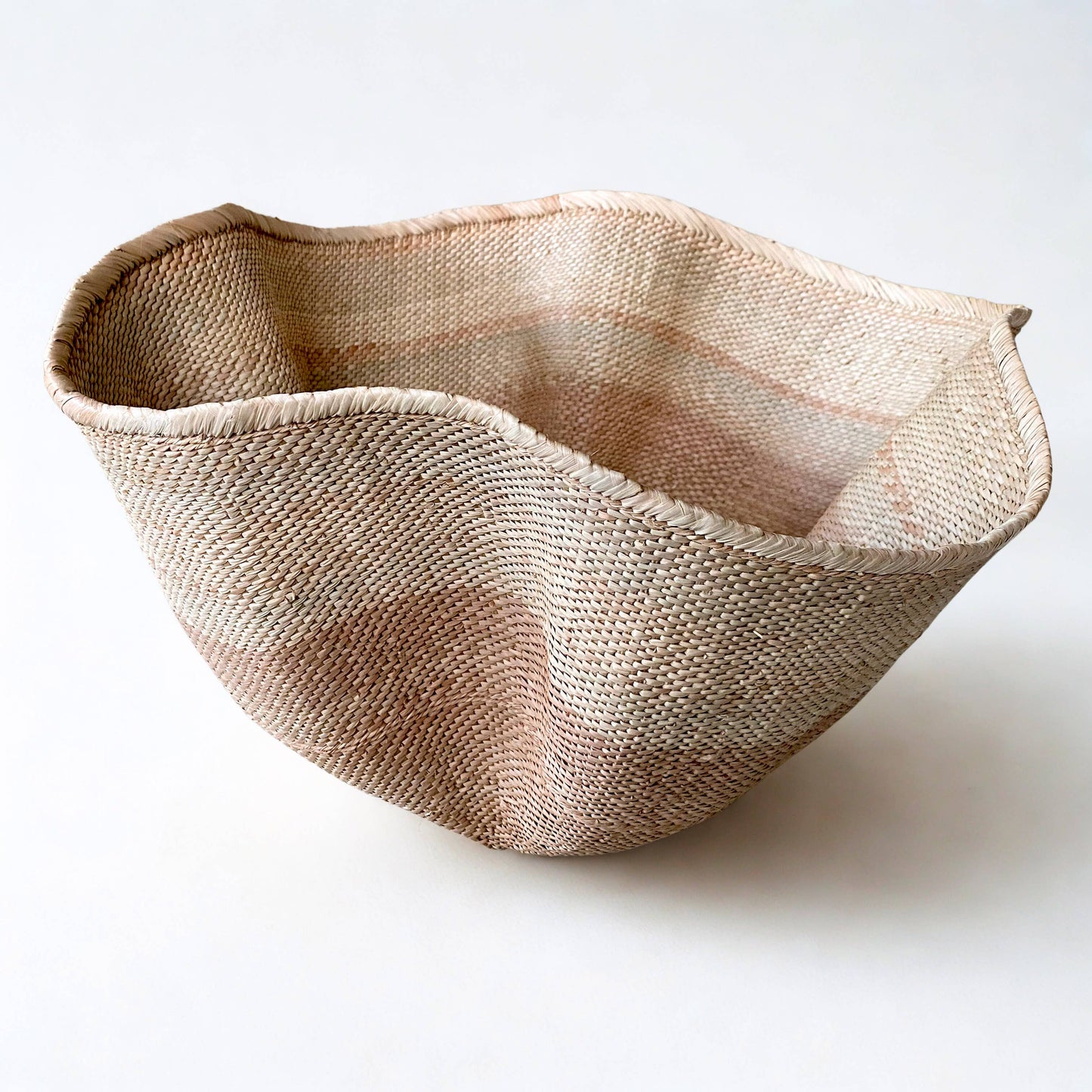 Wavy Palm Leaf Basket