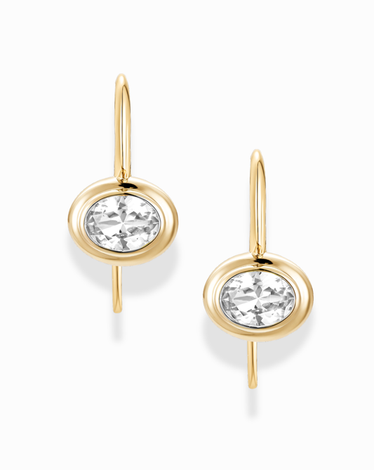 Olivia Oval French Hook Earrings