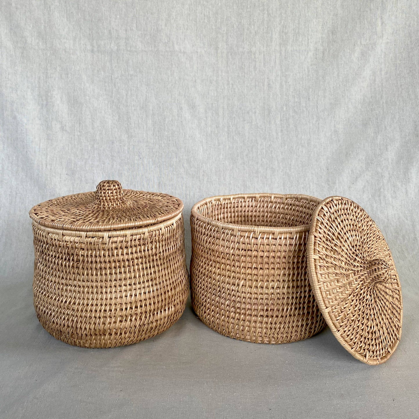 Lidded Makenge Storage Basket