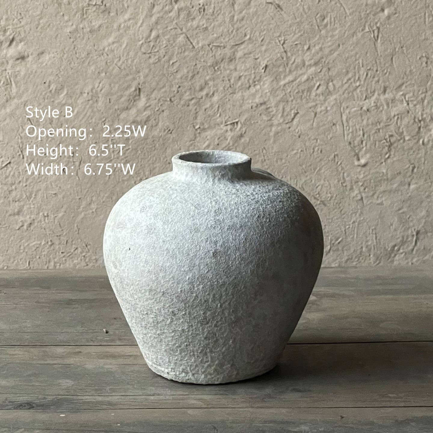 Textured Terracotta Vase