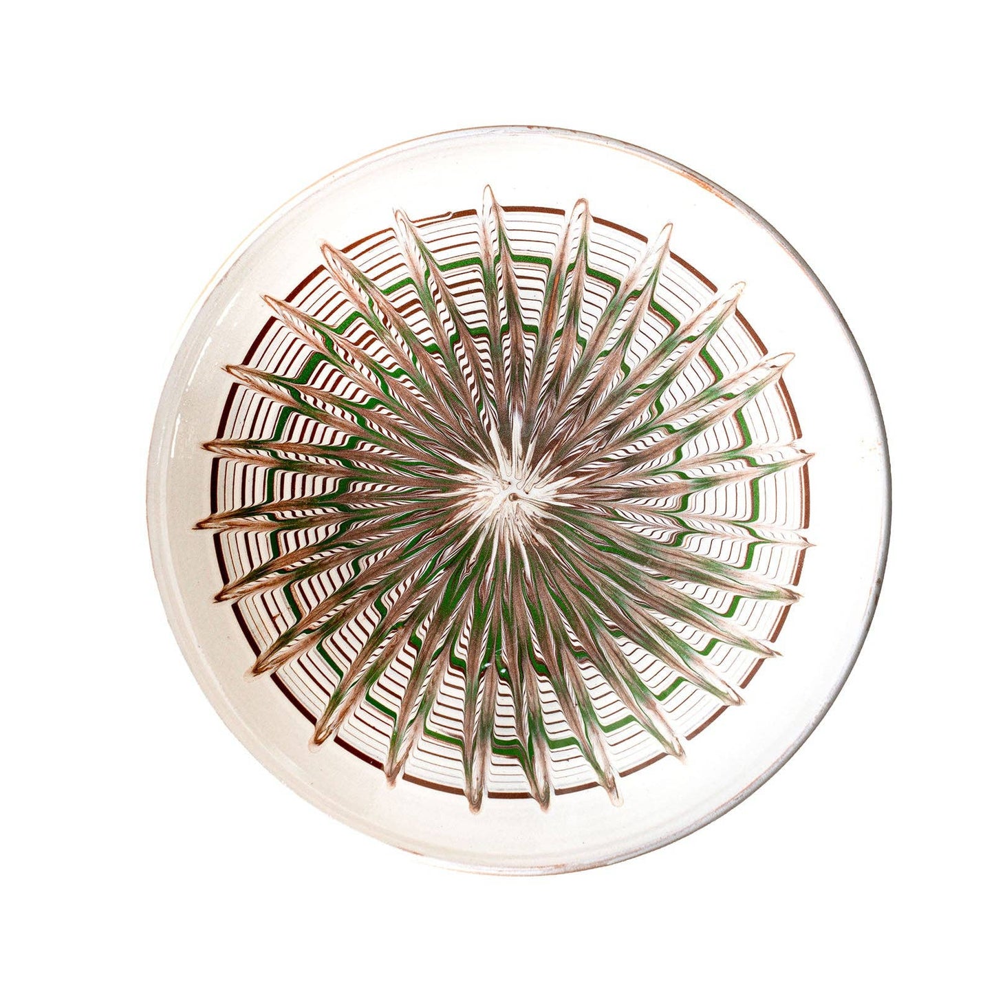 Green Feather Clay Bowl