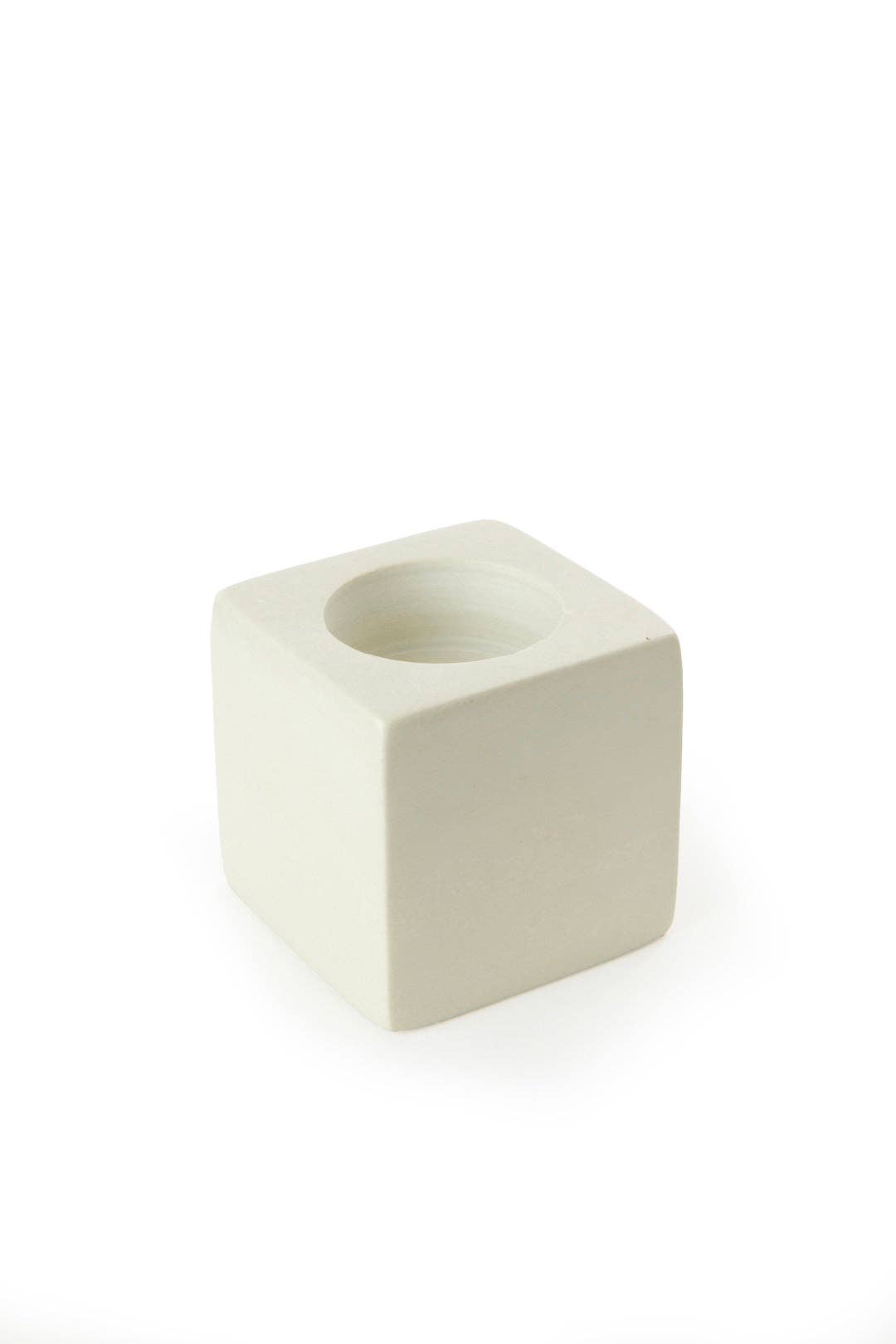 Small Natural Soapstone Double-Sided Candle Holder