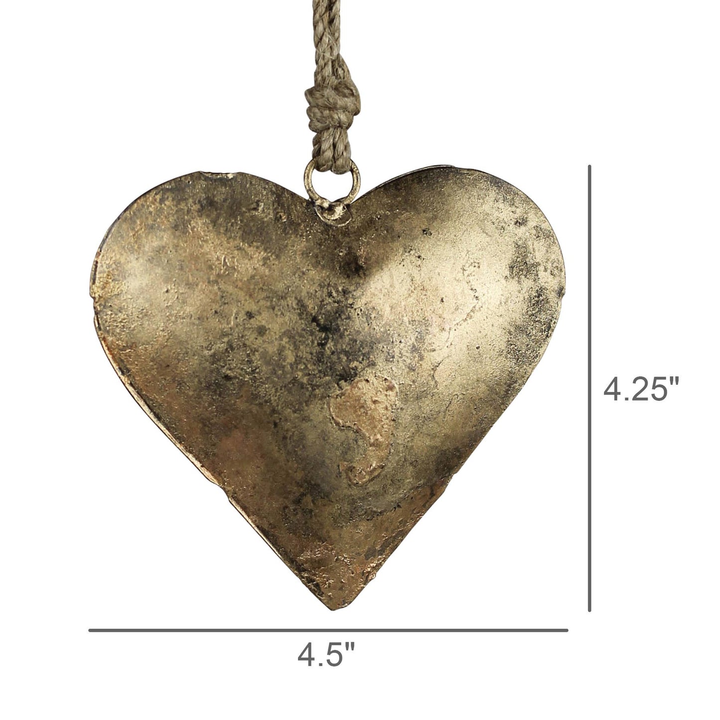 Antique Brass Heart