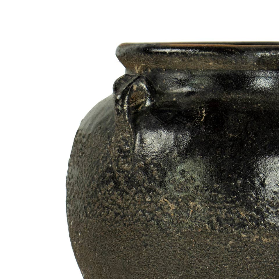 Glazed 4 Handle Pot