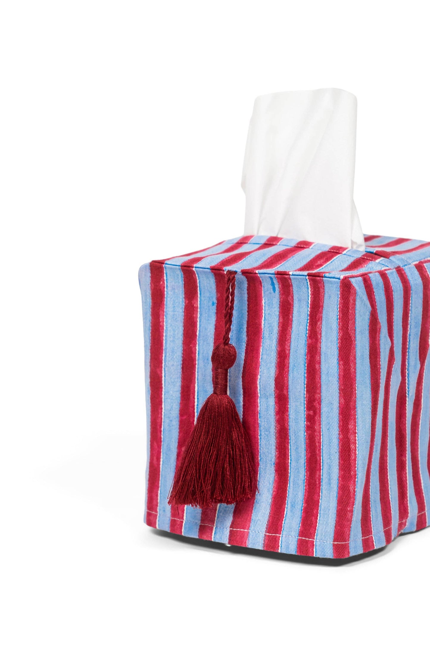 Stripes Blockprint Tissue Box Cover