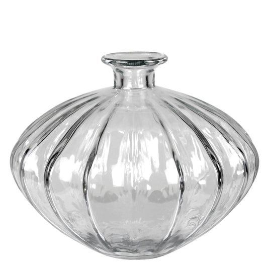Round Scalloped Glass Vase