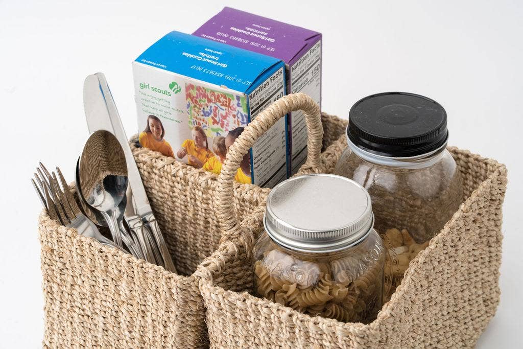 Handwoven Natural Utensil Caddy