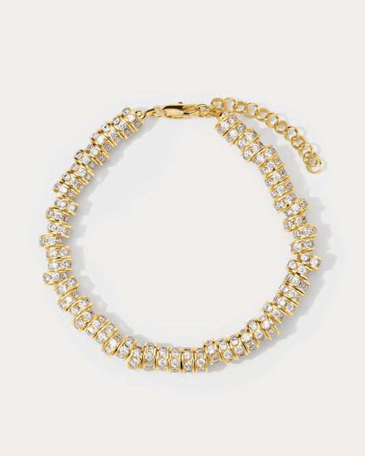 The Rio Rhinestone Anklet- Gold