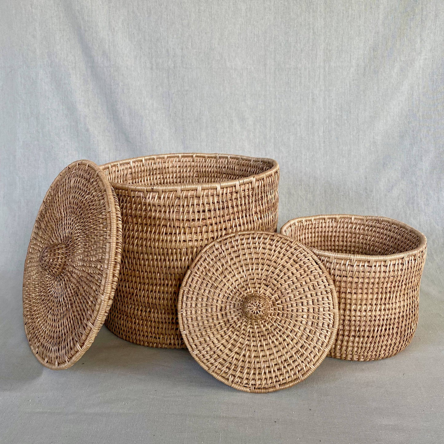 Lidded Makenge Storage Basket