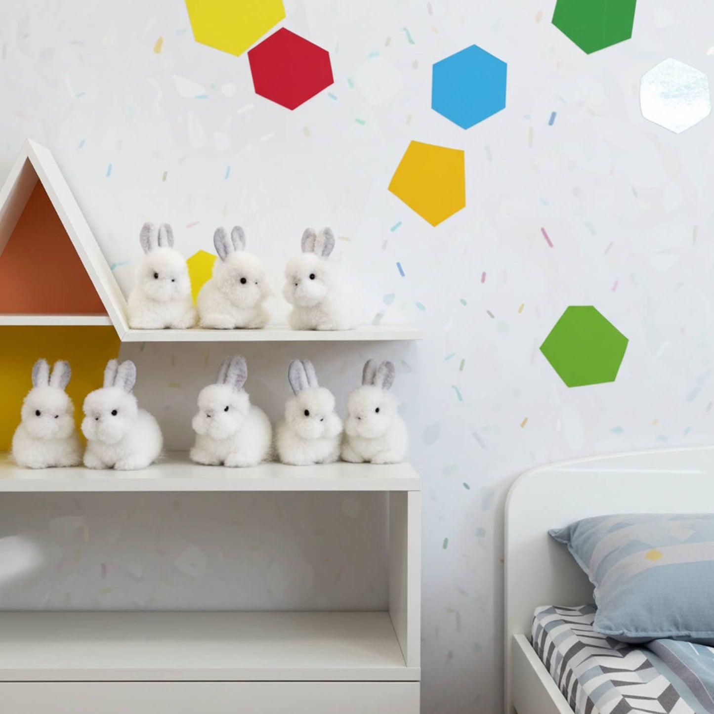 Alpaca Stuffed Bunny- White