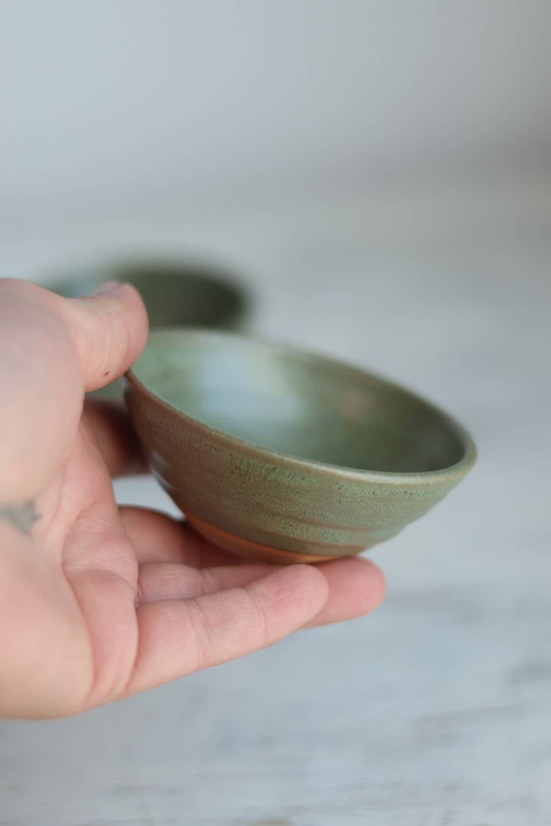 Handmade Ceramic Mini Bowl- Green