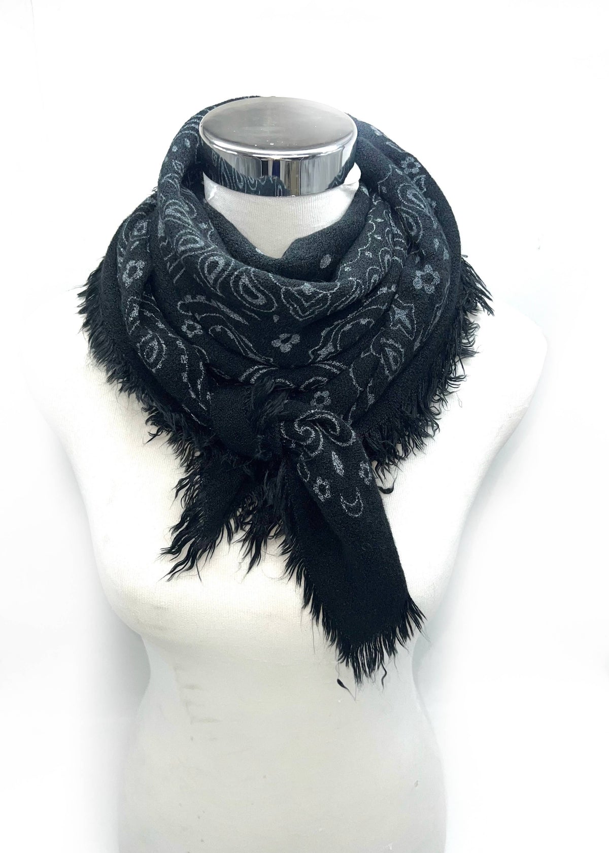 Wool Blend Paisley Scarf