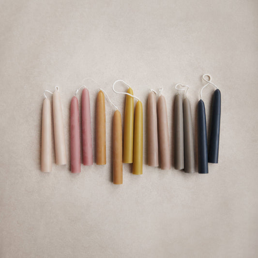 6" Heirloom Beeswax Taper Candles