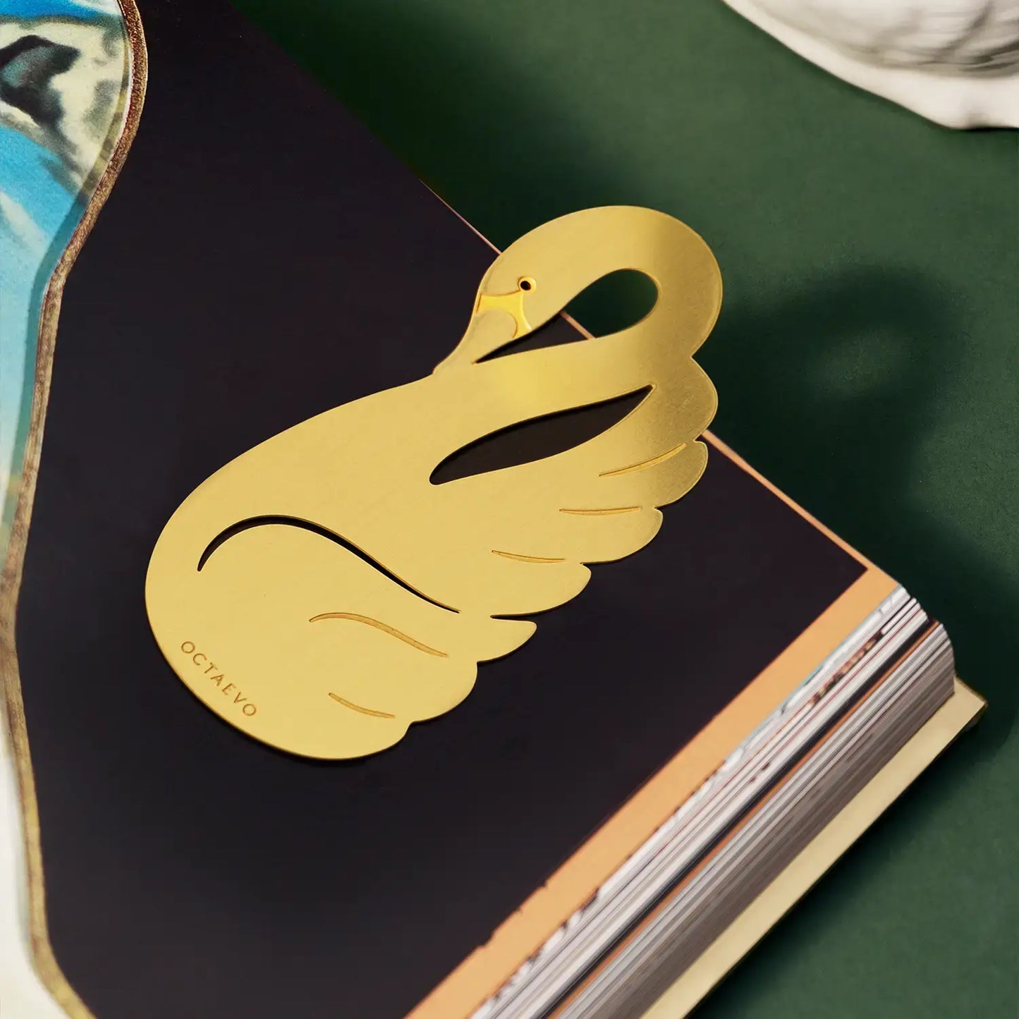 Swan Brass Bookmark