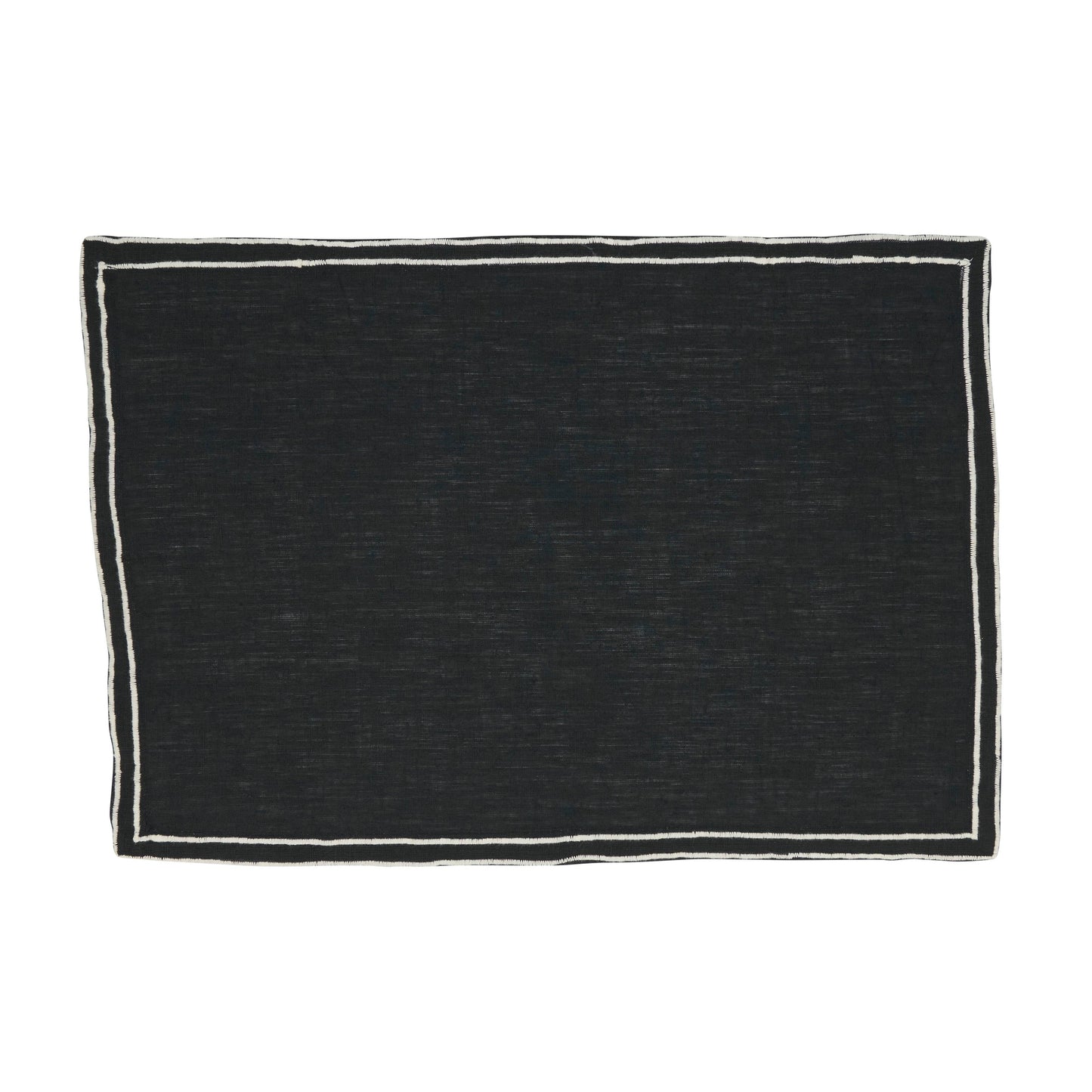 Double Line Embroidered Placemat- Set of 4