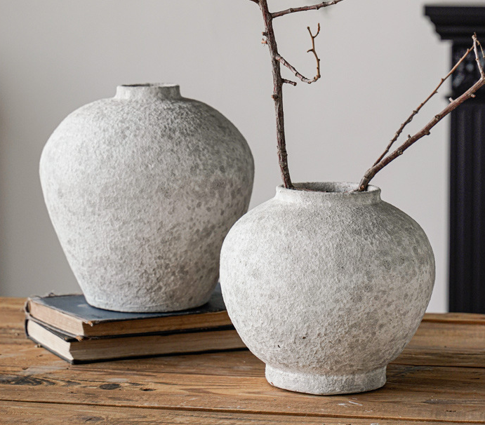 Textured Terracotta Vase