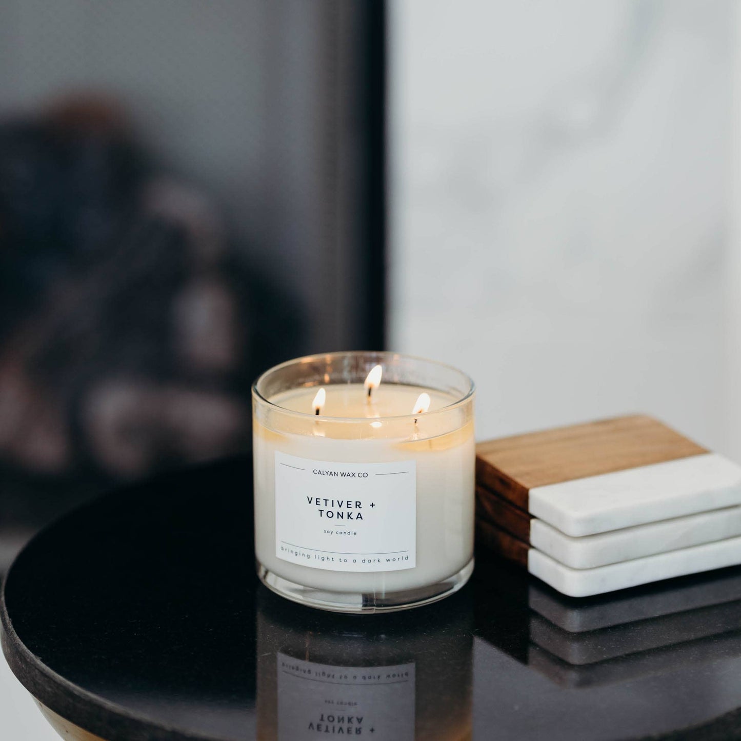 Vetiver + Tonka - 3 Wick Candle