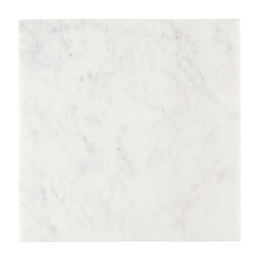 White Marble Footed Tray - 10"
